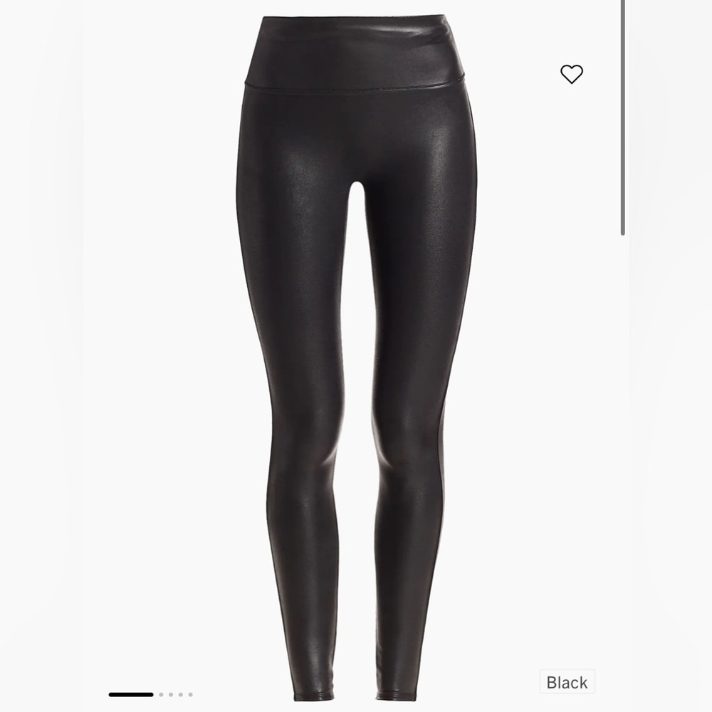Spanx Faux Leather Leggings in Black Size Small